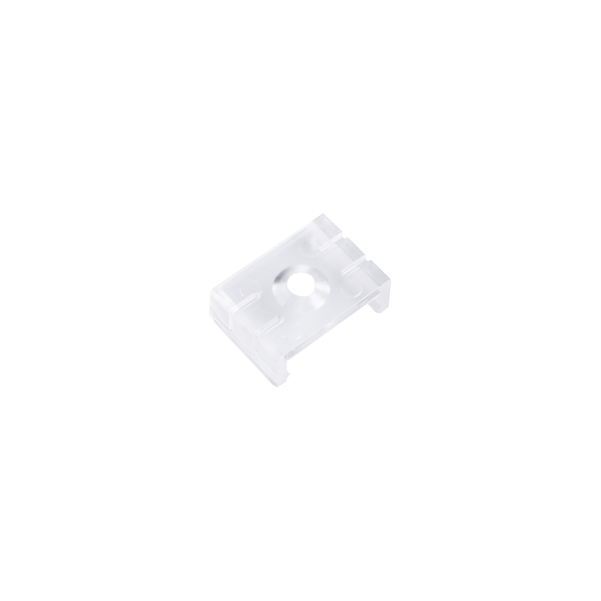 Tiras 21.3mm x 7.4mm Transparent PC Profile Fixing Clip With Hole (1pc) for M7392 / M7393 / M7394